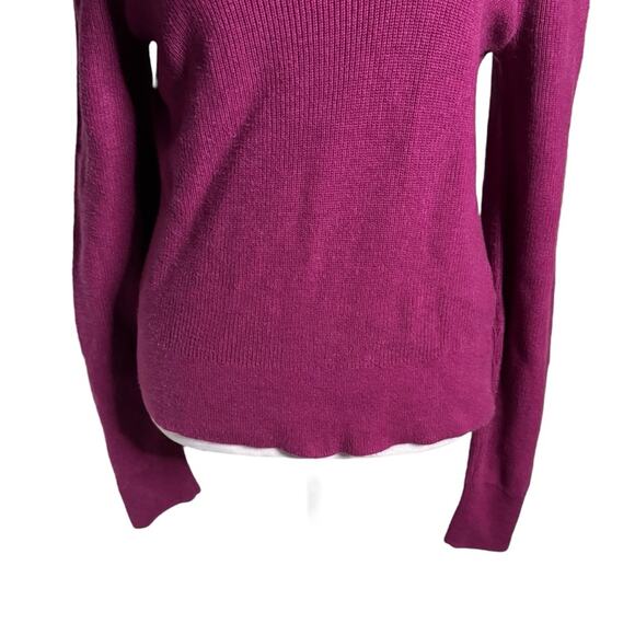 Lululemon Cotton Blend Mock Neck Sweater Heathered Wild Berry XS - Picture 4 of 12